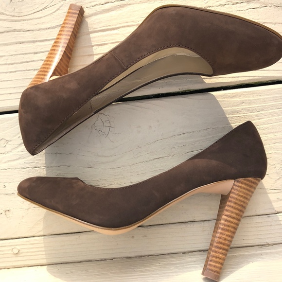 Colin Stuart/Nordstrom Brown Suede 4" Heels, 7.5 - Picture 3 of 8